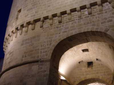 Nel 1227, Federico si imbarca per la sesta Crociata. Tuttavia, una pestilenza scoppiata a bordo, lo induce a rientrare in Puglia, attraccando a Otranto, citt� della quale fa anche rafforzare la cinta muraria nel 1228 (foto di FreddyBallo)
